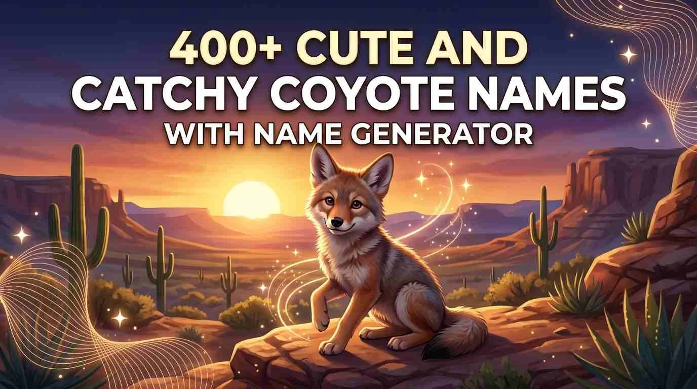 Cute and Catchy Coyote Names With Name Generator