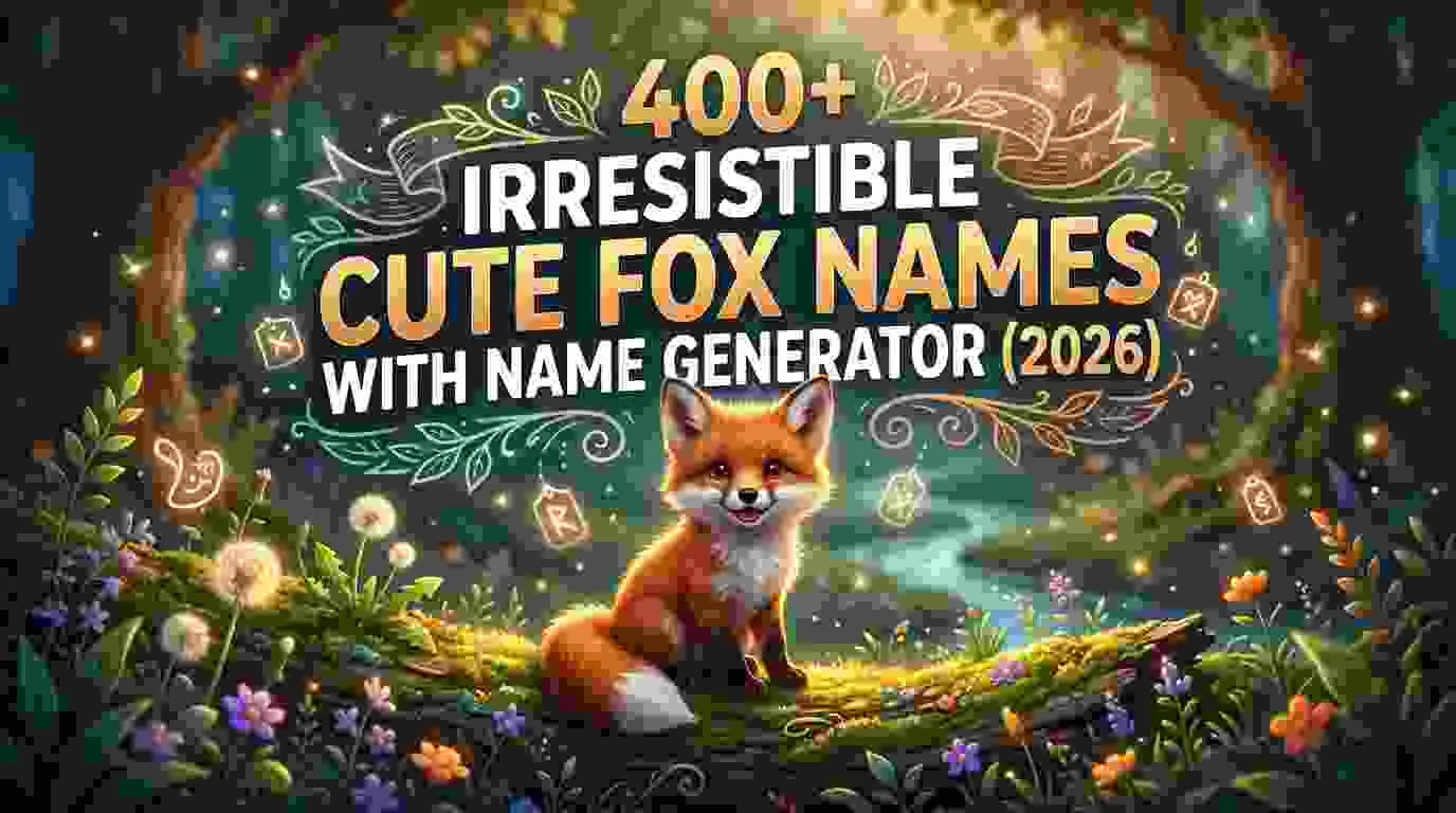 Irresistible Cute Fox Names With Name Generator