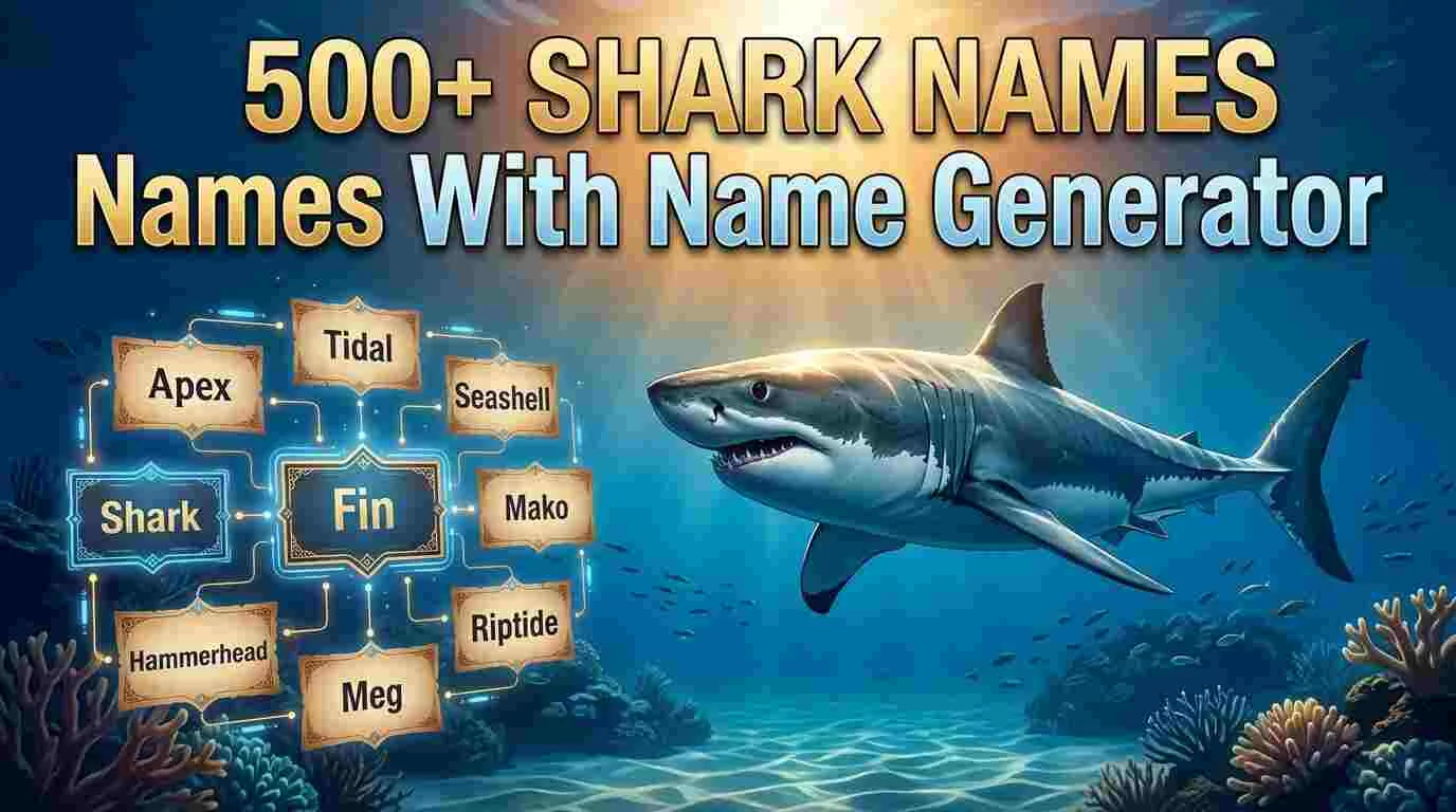 Fierce, Cute & Creative Shark Names With Name Generator