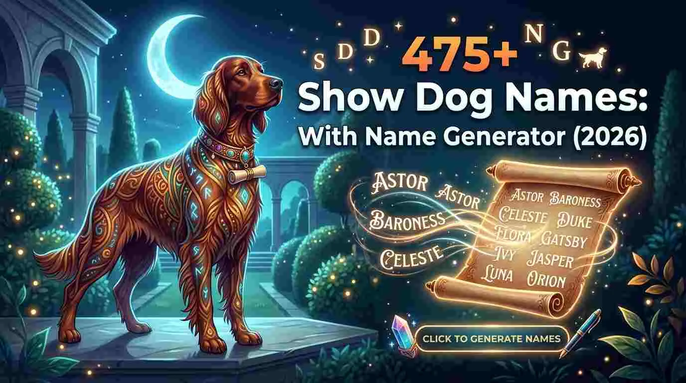 Show Dog Names:Elegant With Name Generator (2026)
