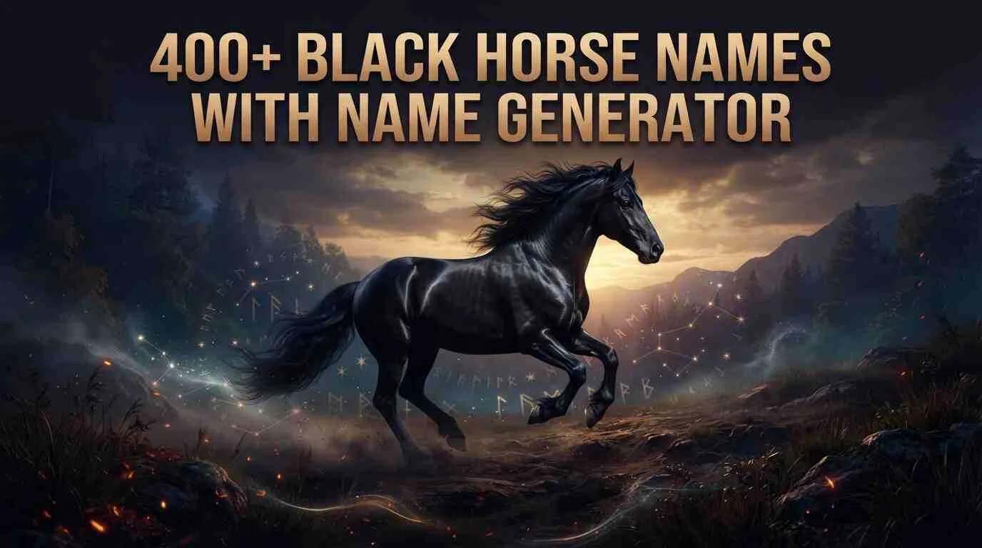 400+ Black Horse Names With Free Name Generator [2026]