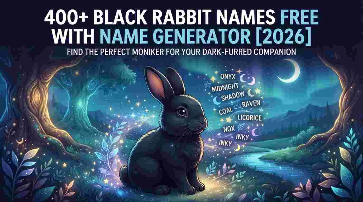 400+ Black Rabbit Names Free With Name Generator [2026]