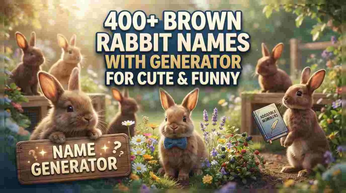 “400+ Brown Rabbit Names With Generator for Cute & Funny”