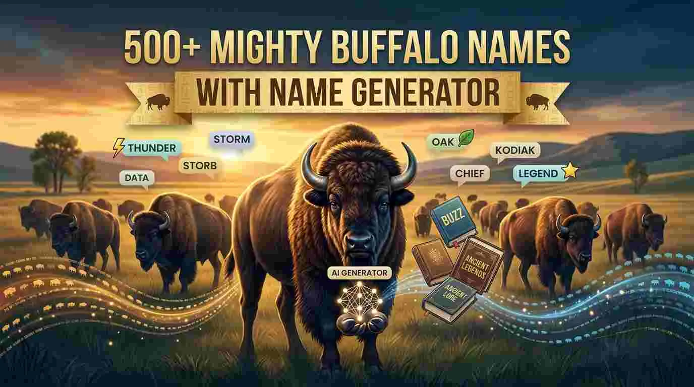 500+ Mighty Buffalo Names With Name Generator