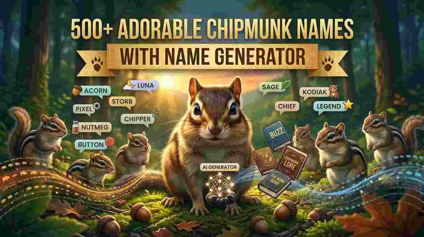 500+ Adorable Chipmunk Names With Name Generator