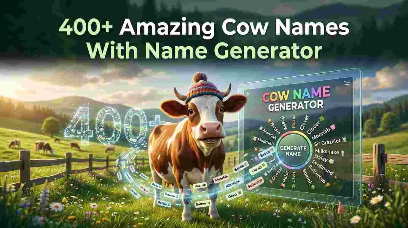 Amazing Cow Names With Name Generator