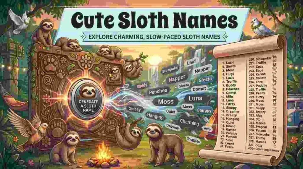 Cute Sloth Names
