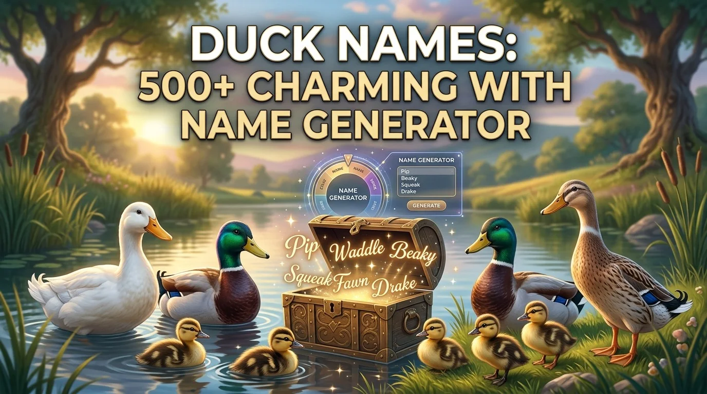  Duck Names:500+ Charming With Name Generator
