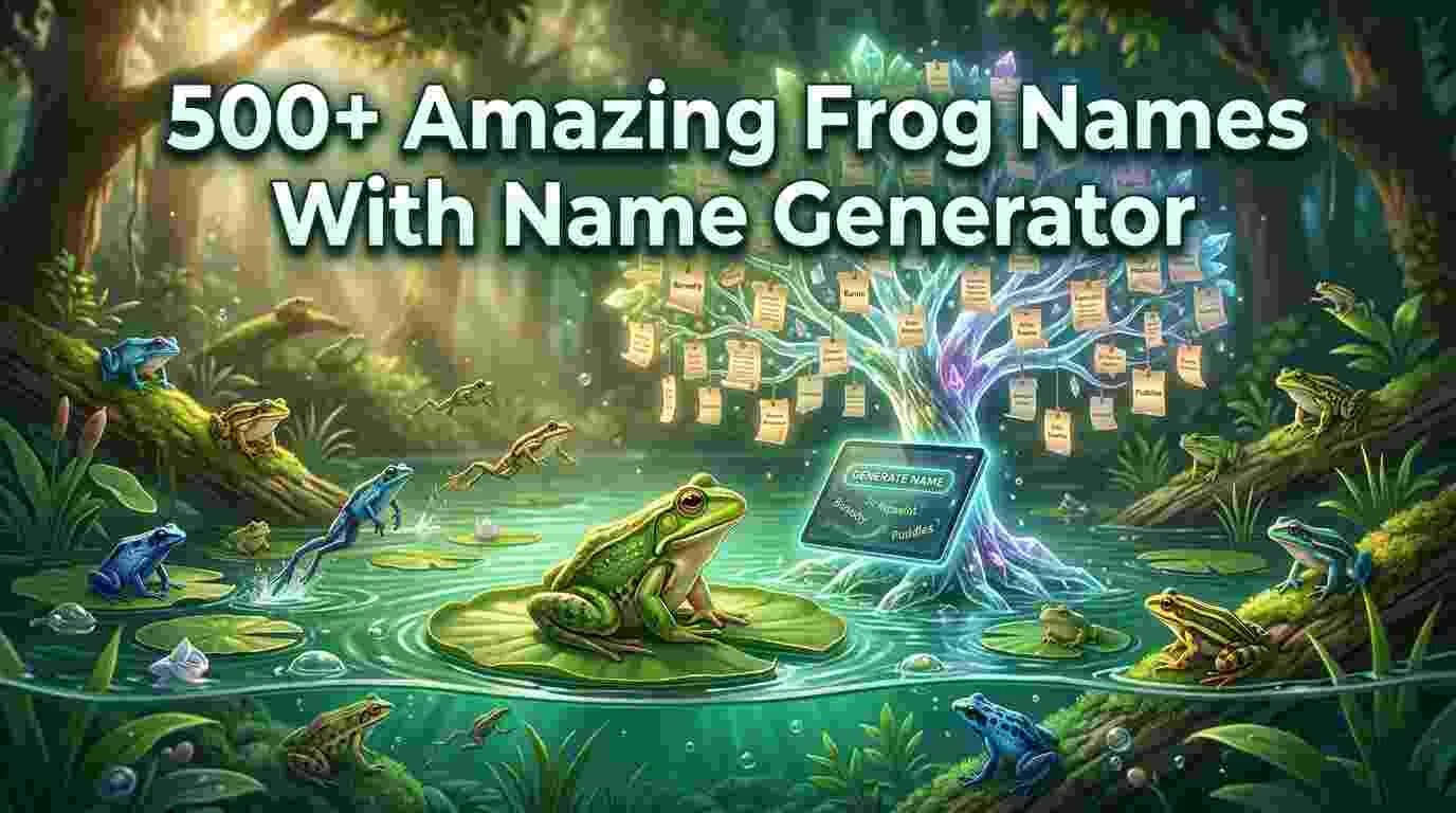 Amazing Frog Names With Name Generator