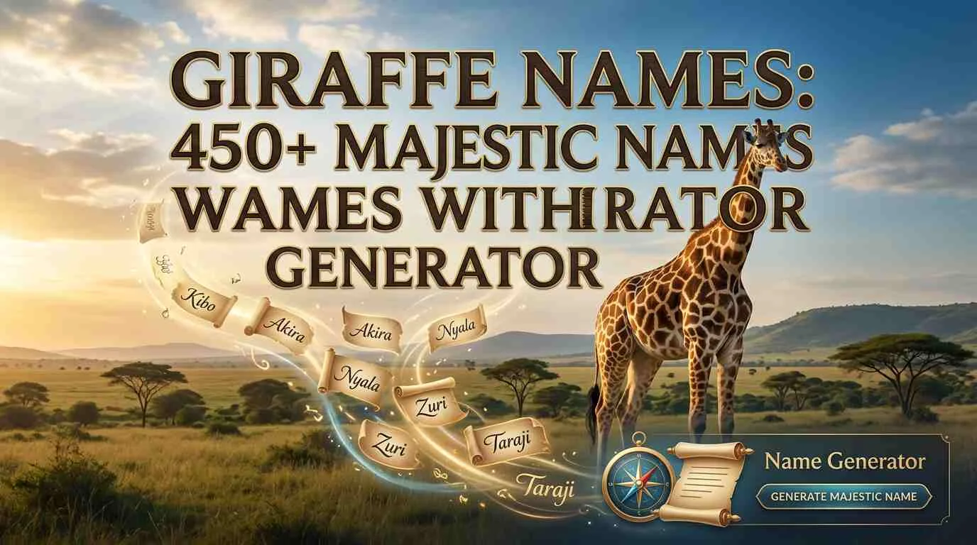  Giraffe Names:450+ Majestic Names With Name Generator