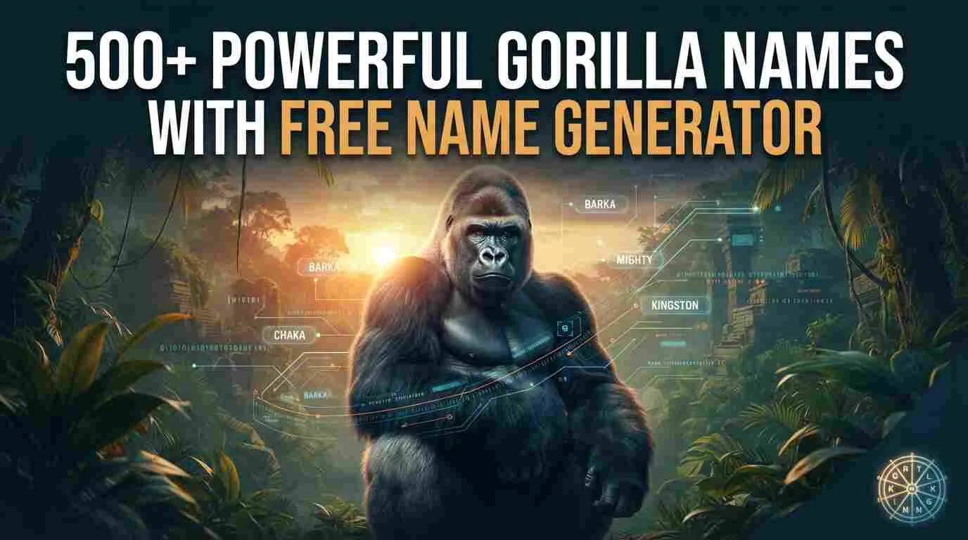 500+ Powerful Gorilla Names With Free Name Generator