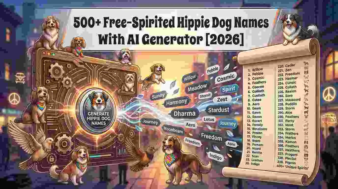 500+ Free-Spirited Hippie Dog Names With AI Generator [2026]