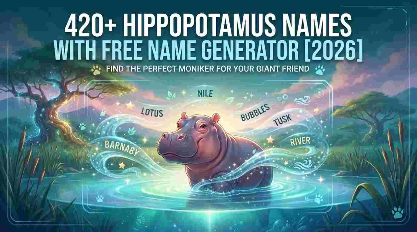 420+ Hippopotamus Names With Free Name Generator [2026]