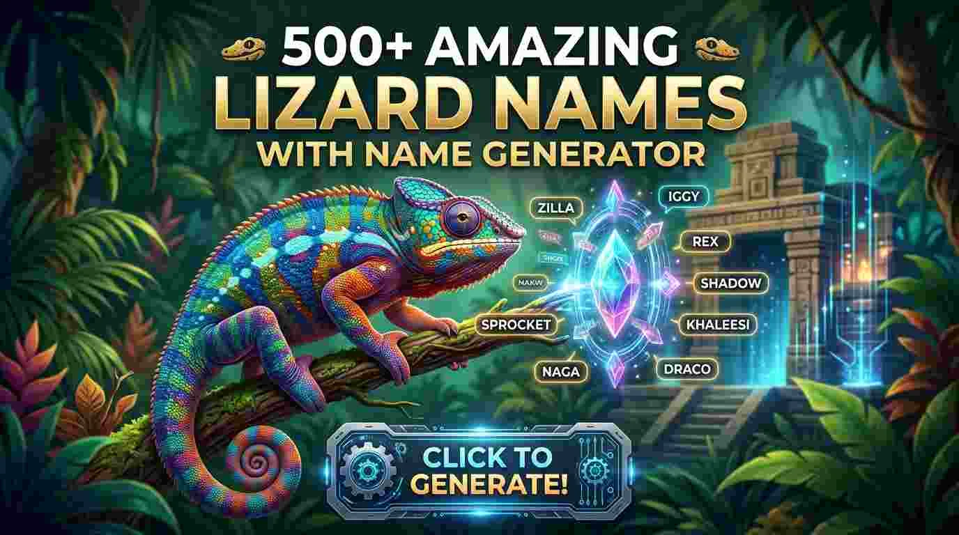 Lizard Names: Amazing Names With Name Generator