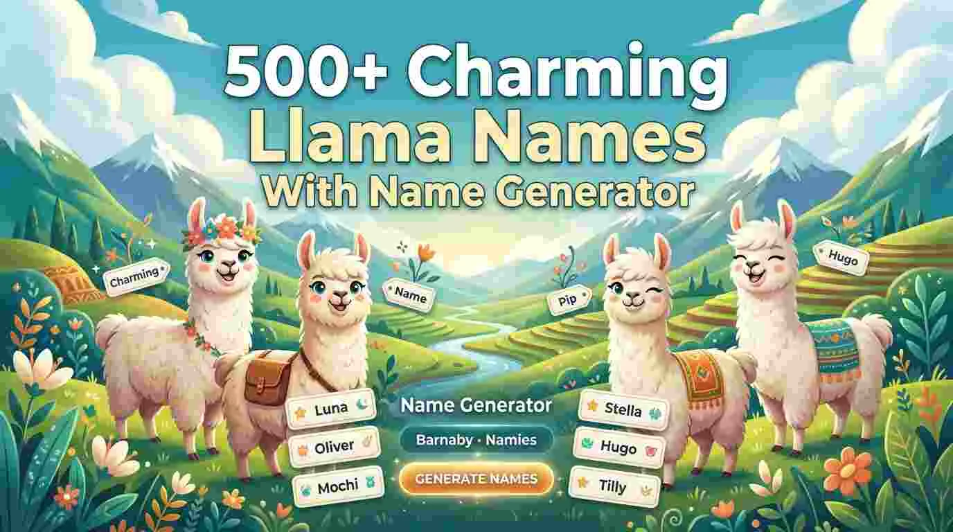 Llama Names: Charming Names With Name Generator[2026]