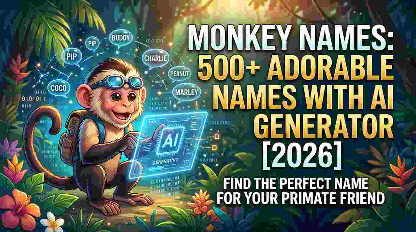 Monkey Names: Adorable Names With AI Generator [2026]