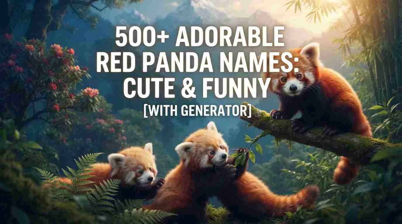 500+ Adorable Red Panda Names: Cute & Funny [With Generator]