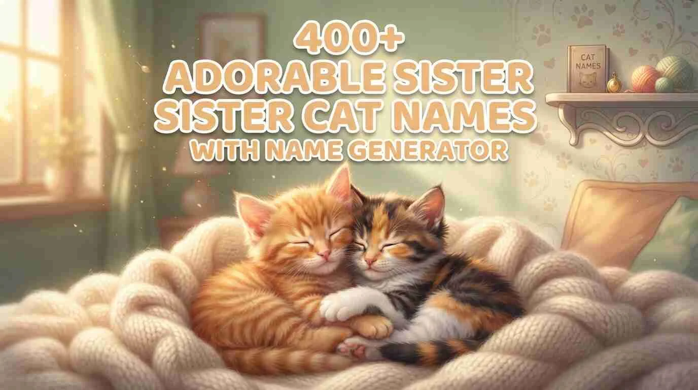 400+ Adorable Sister Cat Names With Free Name Generator [2026]