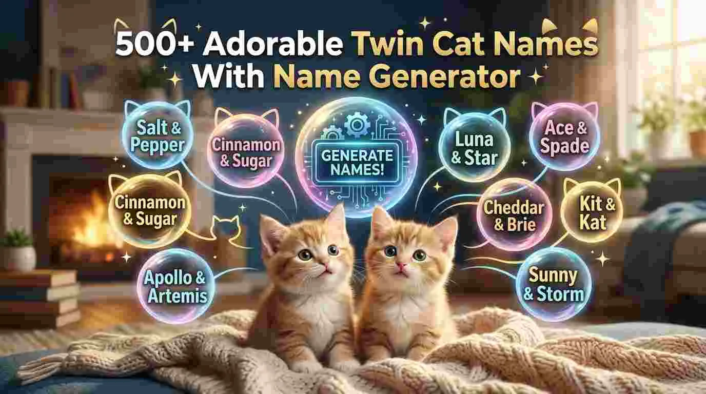 Twin Cat Names:Names With Name Generator[2026]