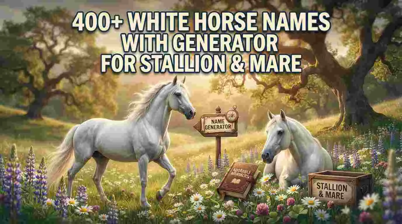 “400+ White Horse Names With Generator for Stallion & Mare”