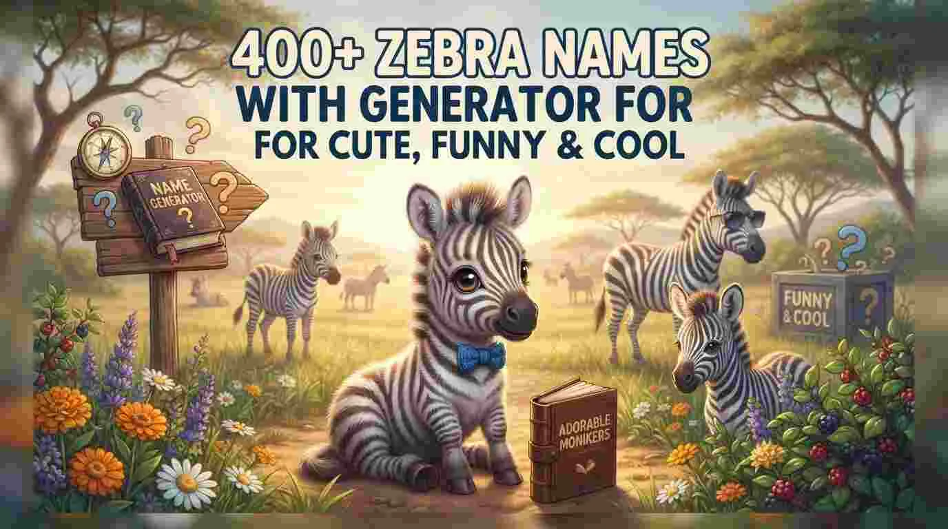 400+ Zebra Names With Generator for Cute, Funny & Cool
