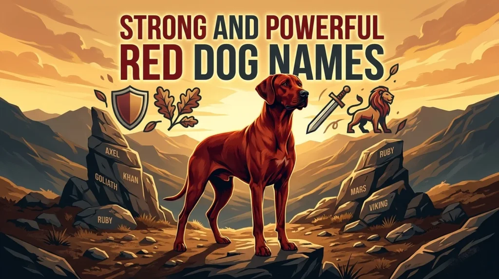 Strong and Powerful Red Dog Names